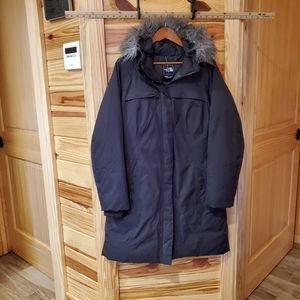 The North Face Women's Artic  Goose Down Hyvent Black Hooded Coat Parka SZ Large